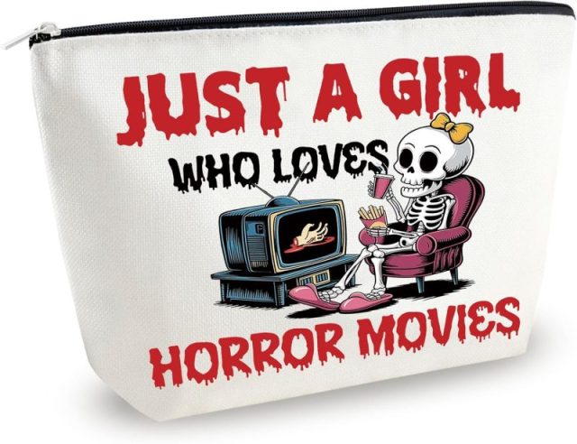Scream-Worthy Style: The Ultimate Horror Makeup Bag for Goth & Scary Movie Fans! Perfect Gift for Women, Halloween, Christmas & Birthdays!